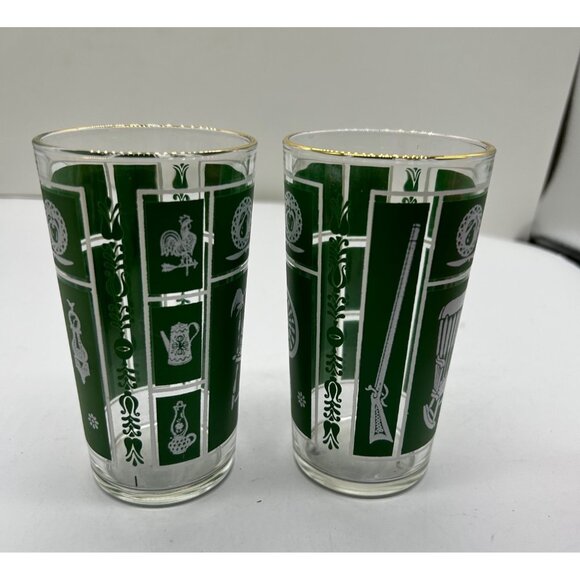 Vintage Libbey Colonial Americana Homestead Drinking Glasses Set of 2 MCM 12 Oz. - Picture 5 of 11